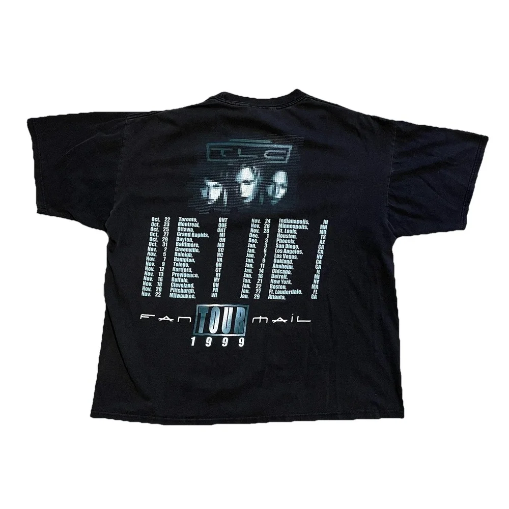 Vintage 90s 99 TLC Fanmail Tour Shirt XL Giant Tag Fan Mail Rap Tee Double Sided